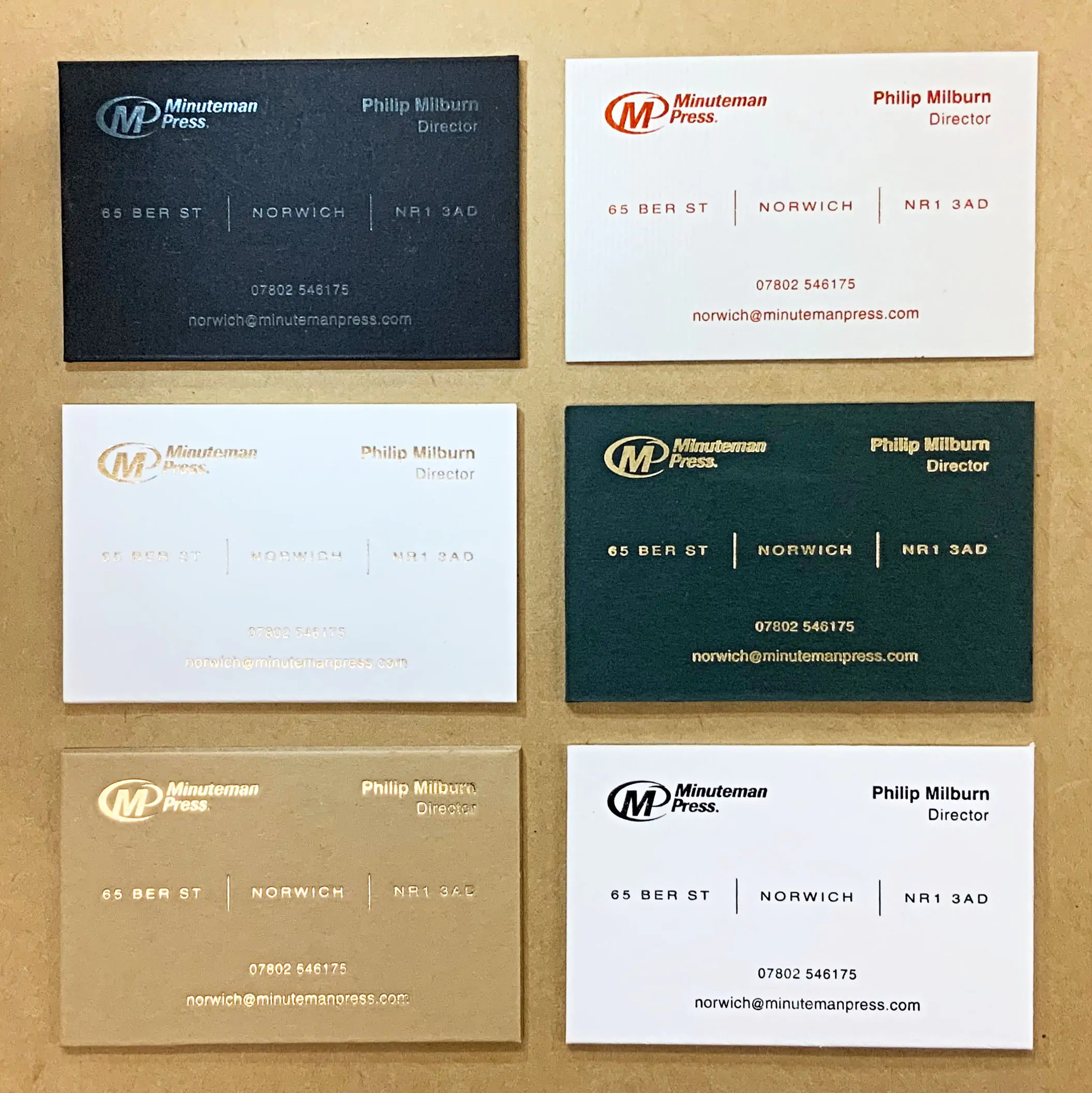 Hot Foil Blocking Business cards