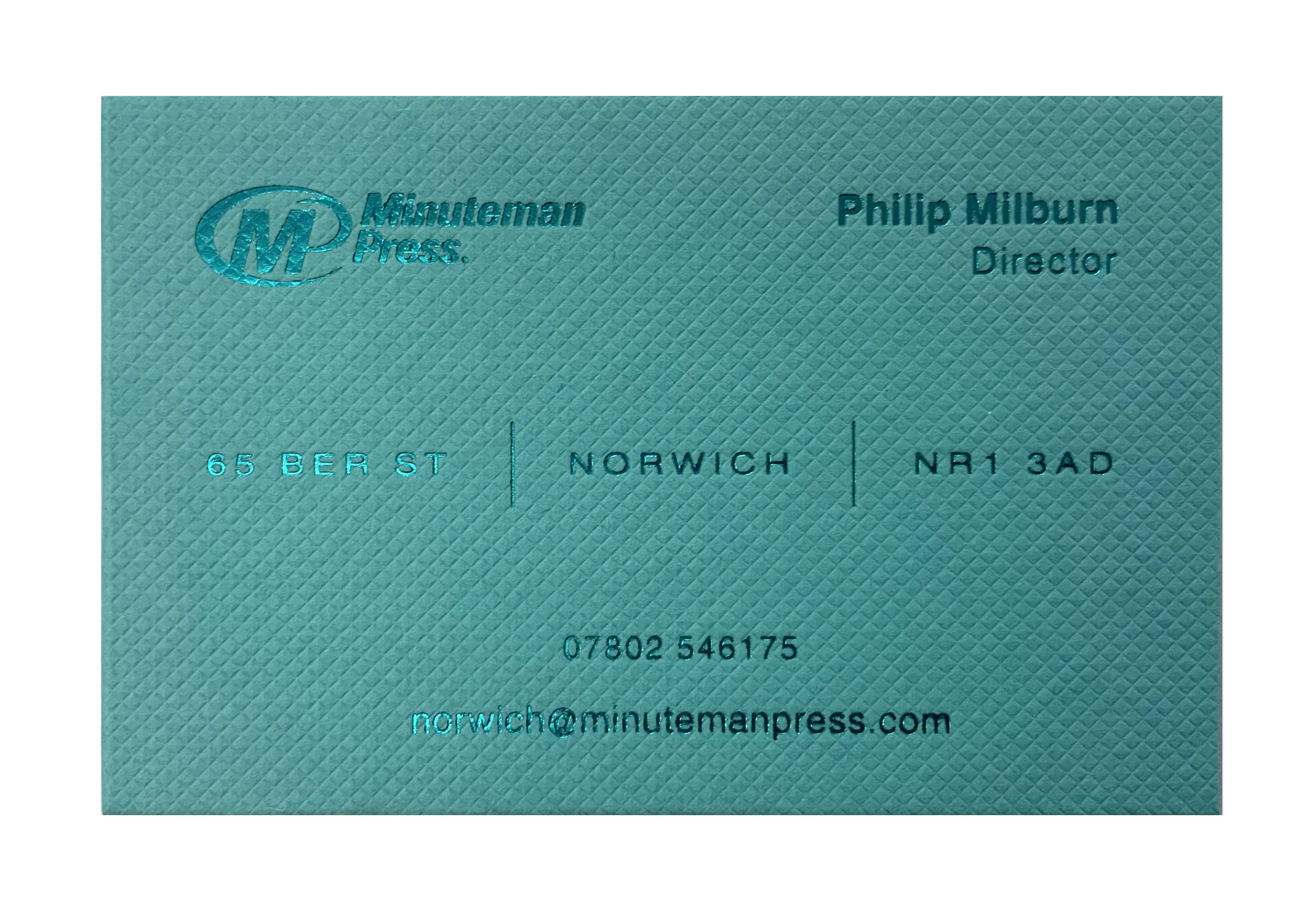 Colorplan turquoise 1050 gravure blue metallic foil